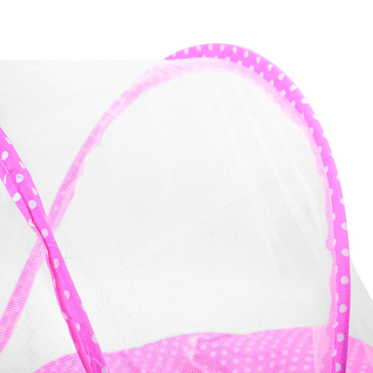Berço Portátil de Bebê com Mosquiteiro Ninho Acolchoado Rosa