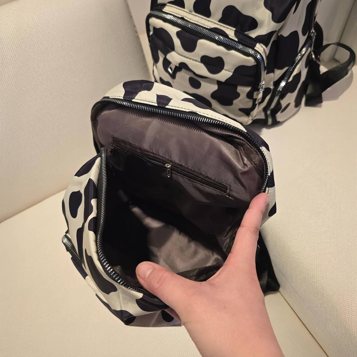 Mochila Escolar Média Estampa Vaquinha