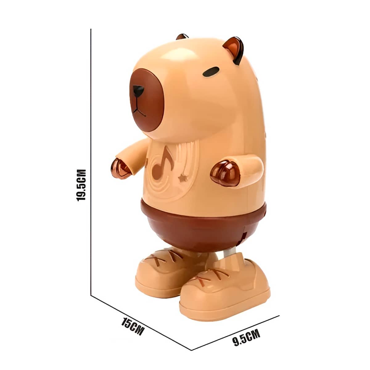 Brinquedo Robô Capivara Dançante com Música e Luz LED