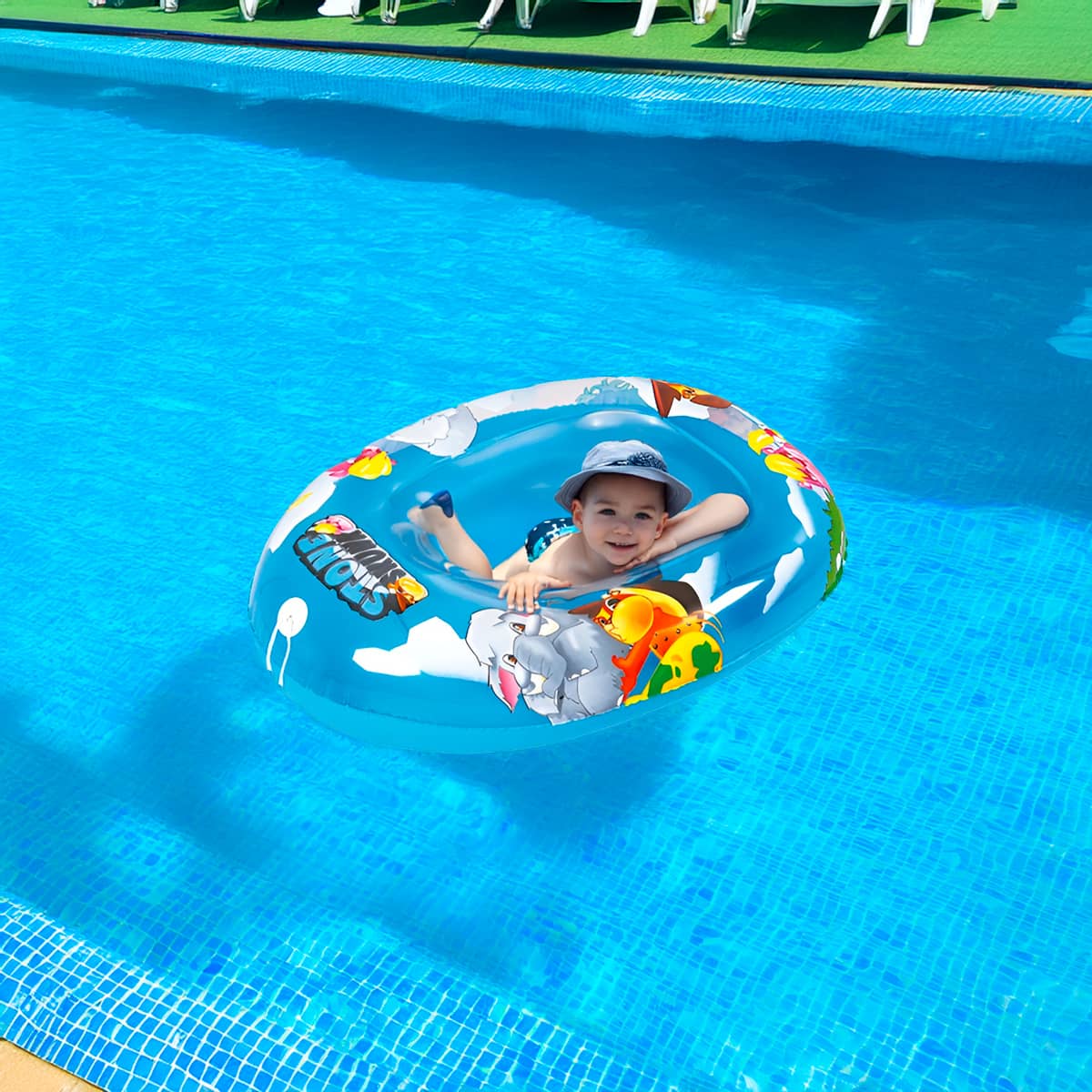Boia Bote Inflável Infantil Bichinhos 100 cm