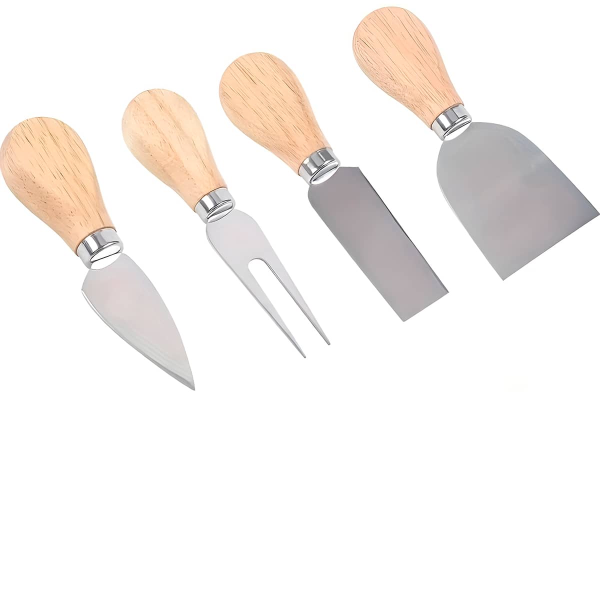 Conjunto Tábua Bambu para Queijos com 4 Utensílios