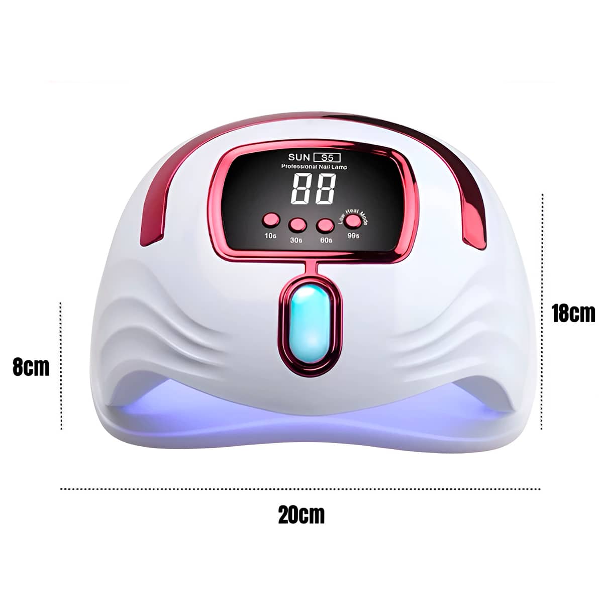 Cabine Seca Esmalte UV LED Sun S5 268W Bivolt Rosa