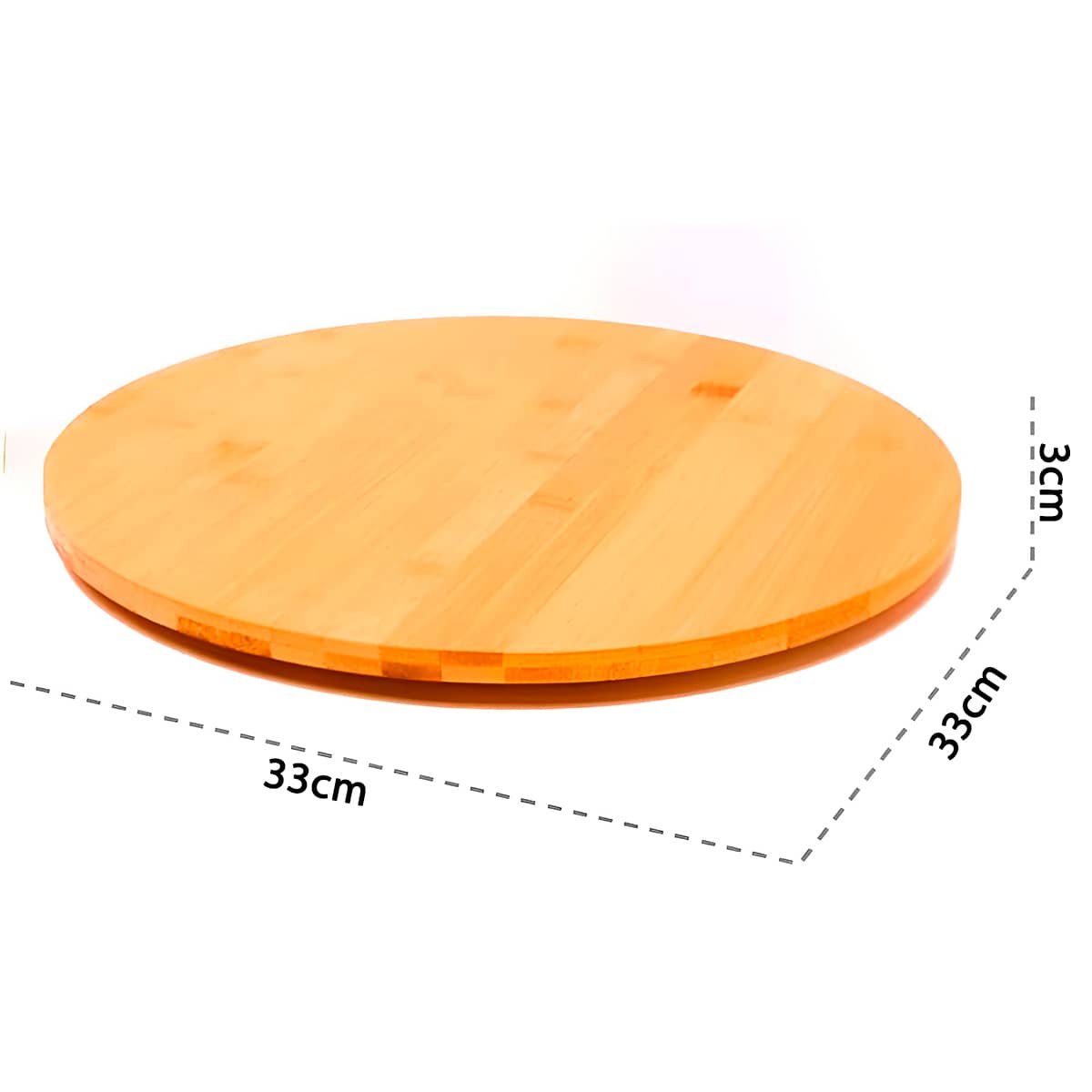 Tábua Giratória Redonda de Bambu 33 cm