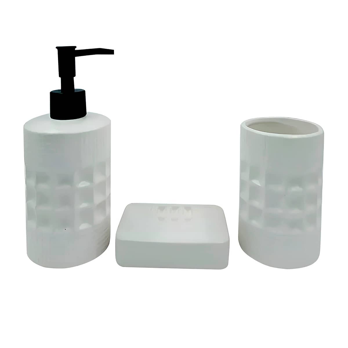 Conjunto para Banheiro 3 Peças Bancada Pequim Branco