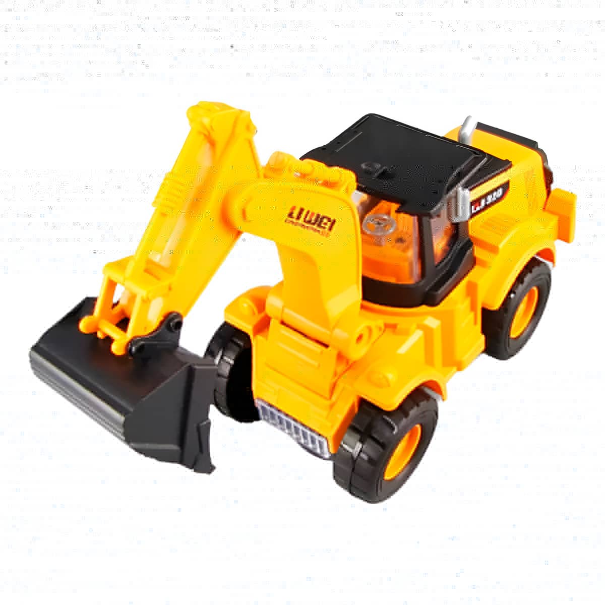 Escavadeira Trator Infantil Miniatura com Luz
