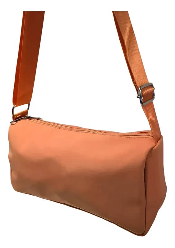 Bolsa Transversal Feminina Alça Grossa Salmão