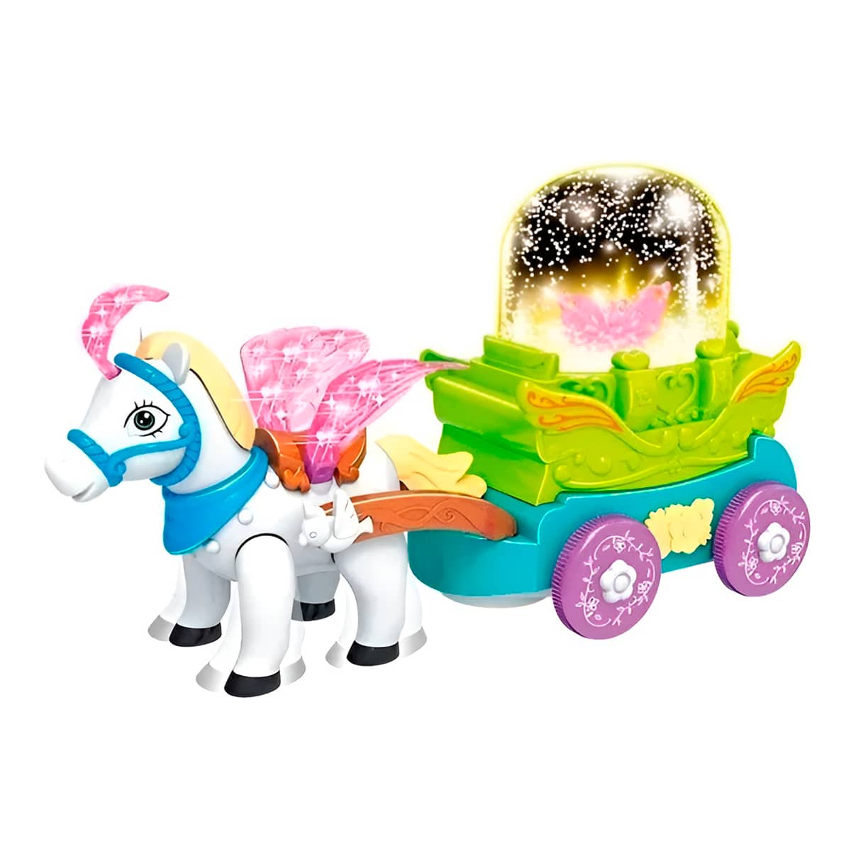 Carruagem Brinquedo com Luz Som e Movimento