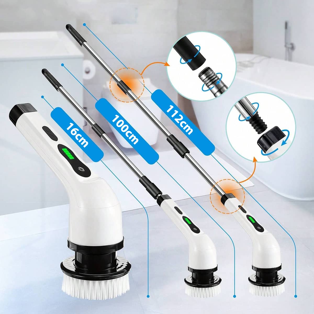 Escova de Limpeza Elétrica Recarregável USB