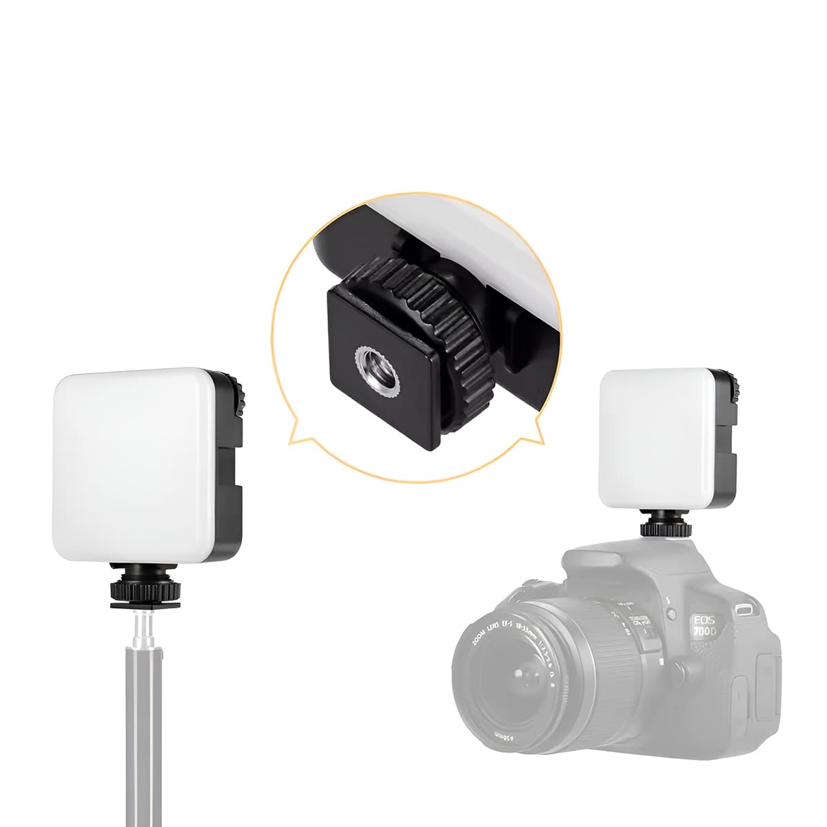 Mini Luz LED RGB Portátil para Vídeo Câmera e Streaming
