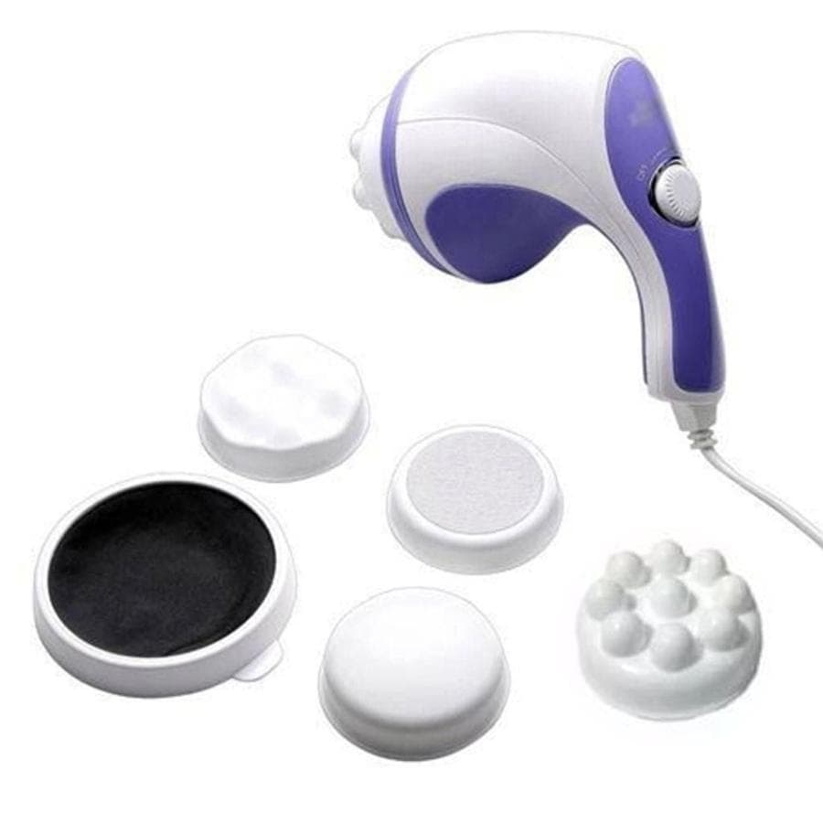 Massageador Elétrico Orbital Roxo com 4 Acessórios