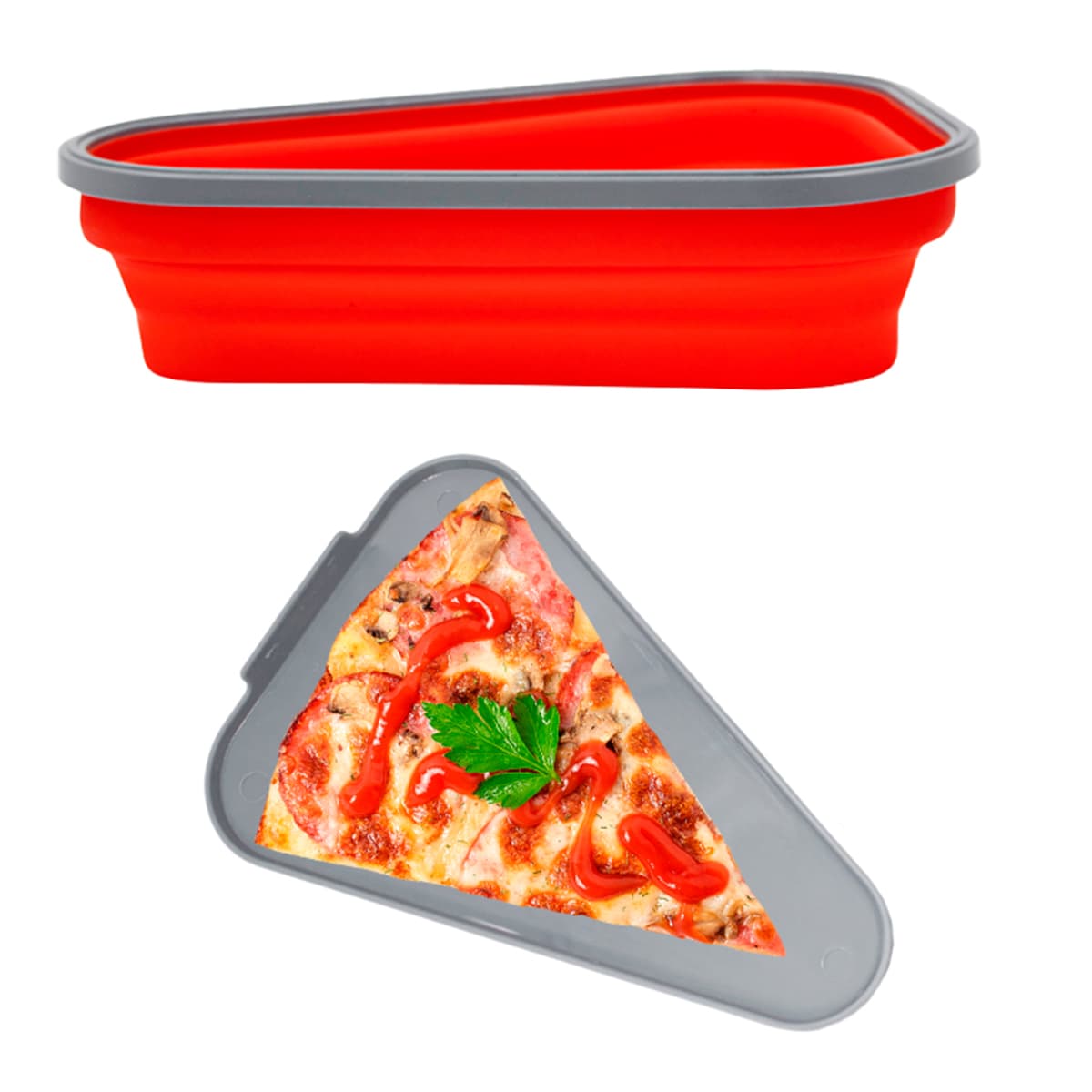 Pote para Pizza Silicone Expansível 5 Fatias