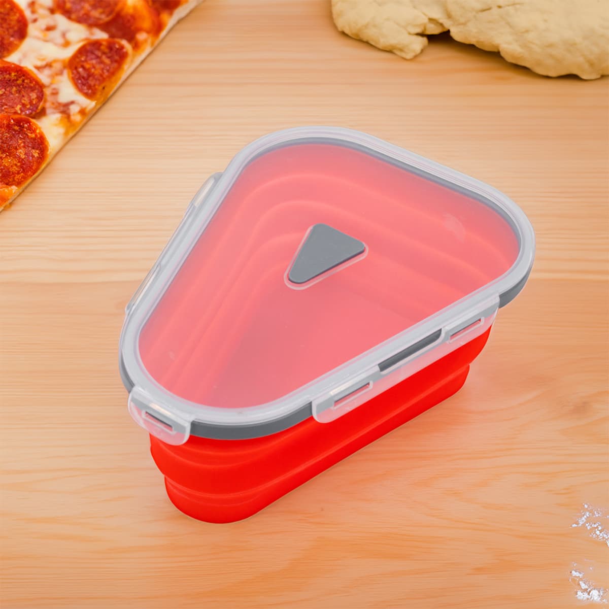 Pote para Pizza Silicone Expansível 5 Fatias