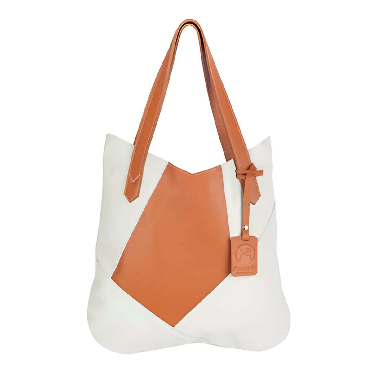 Bolsa de Ombro Feminina em Couro Bovino Maria Off White