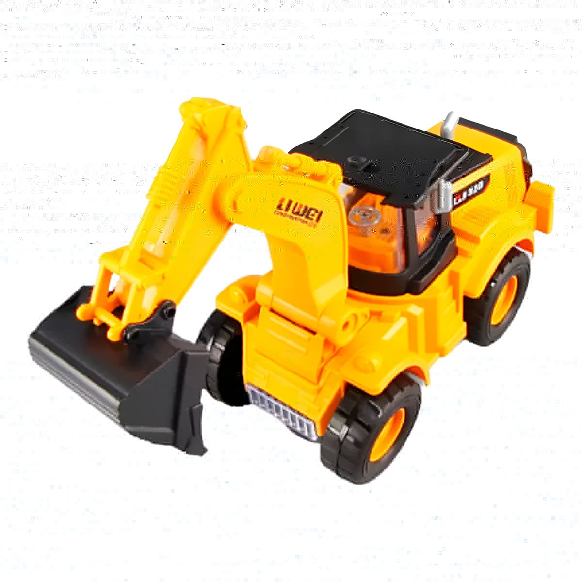Escavadeira Trator Infantil Miniatura com Luz