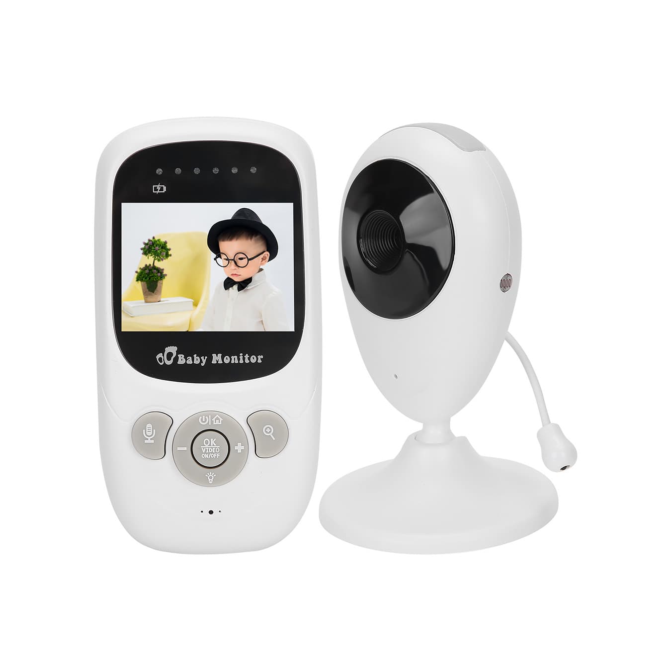 Babá Eletrônica com Câmera Vídeo 2.4" Visão Noturna e Áudio