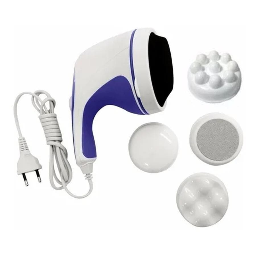 Massageador Elétrico Orbital Roxo com 4 Acessórios