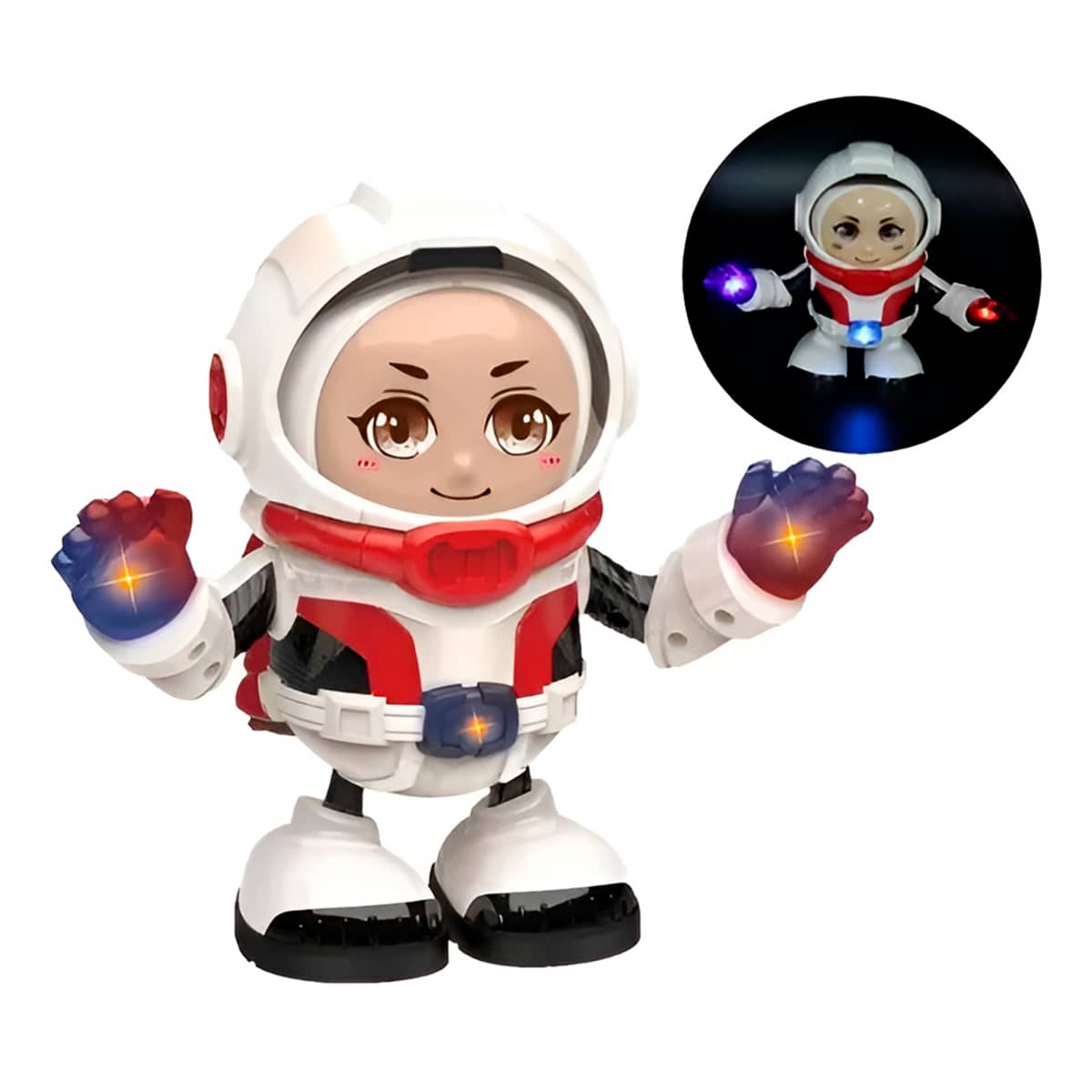 Brinquedo Robô Astronauta Dançarino com Luz e Som