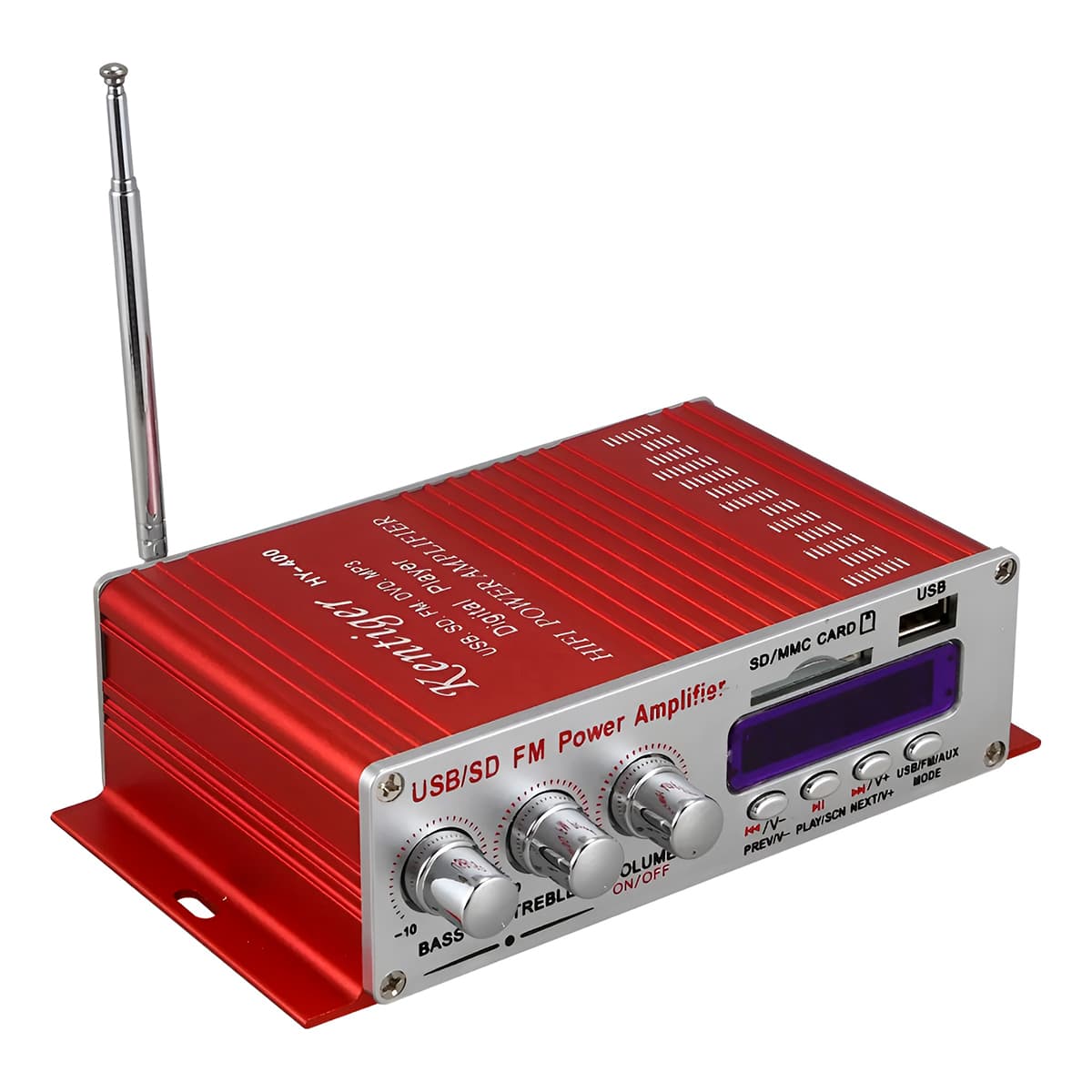 Amplificador Estéreo Hi-Fi 12 V com FM e AUX