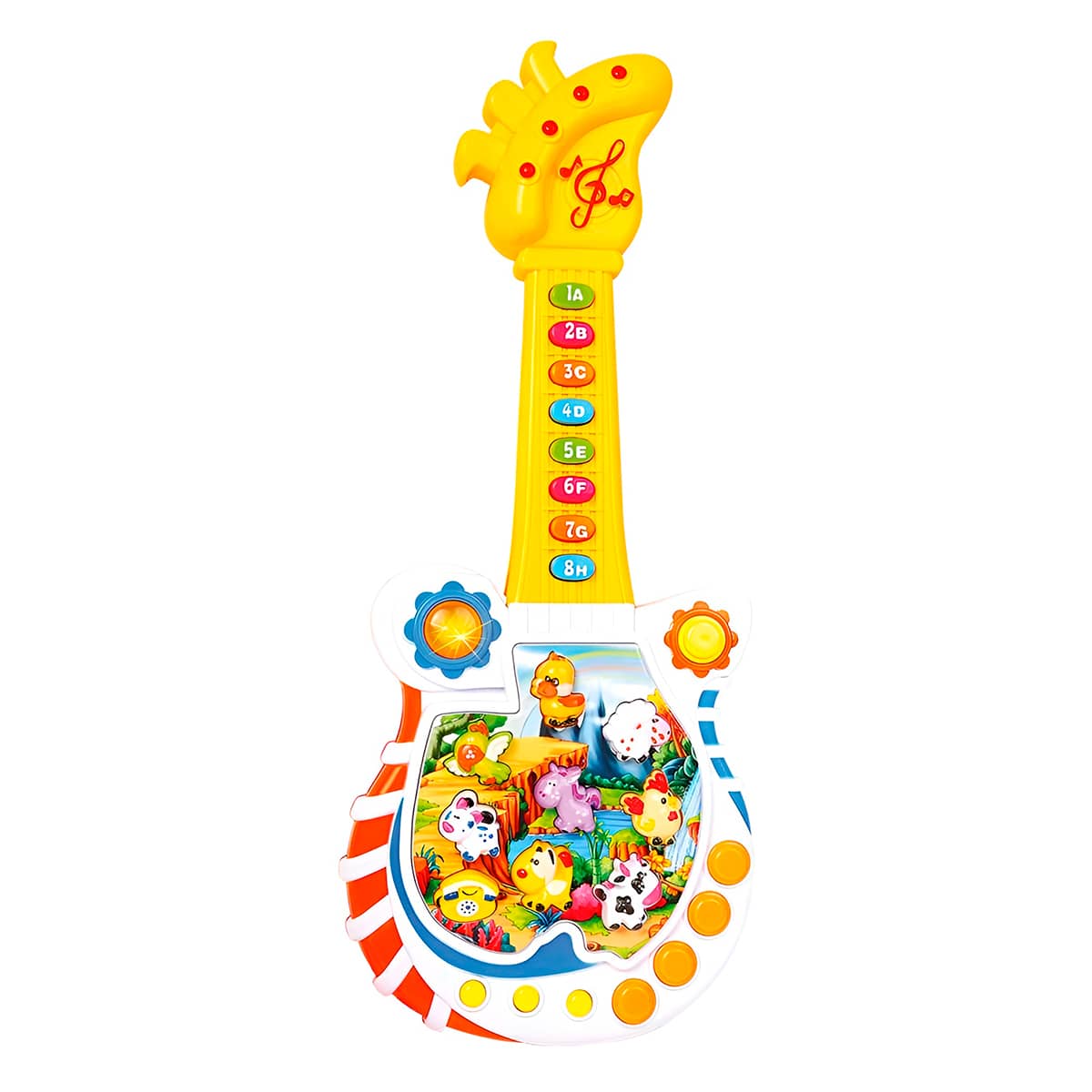Guitarrinha Infantil Educativa Musical Luzes e Sons