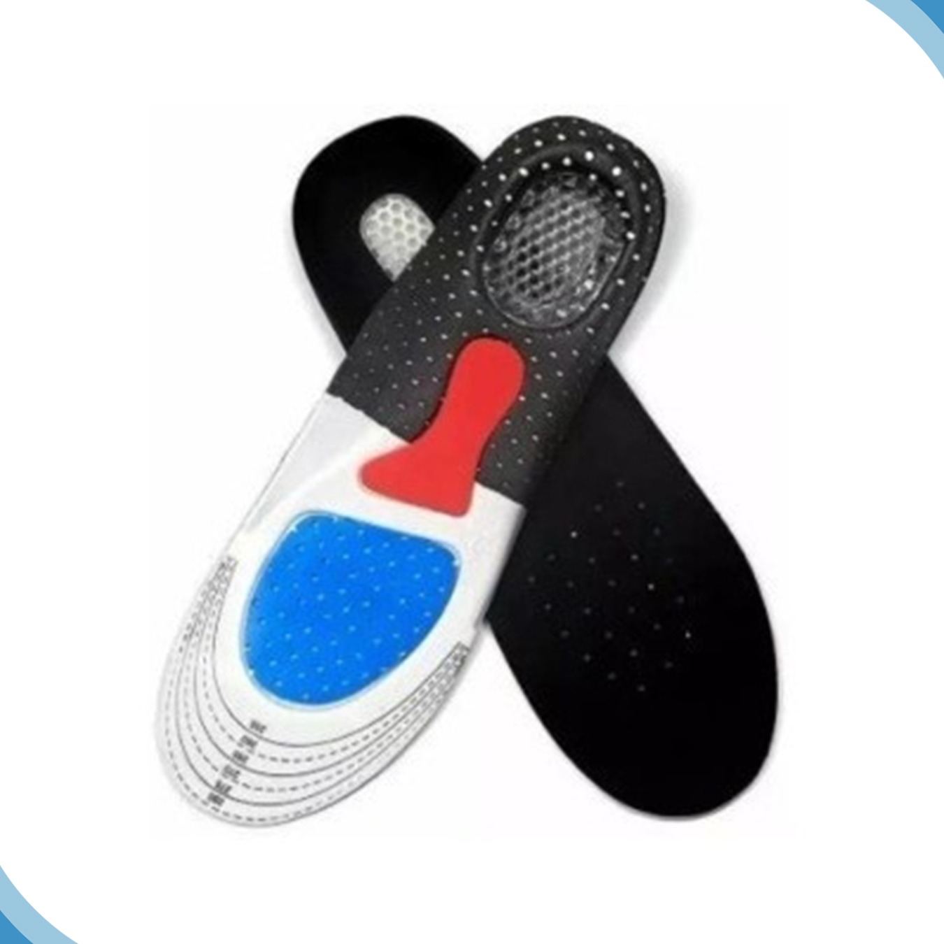 Palmilha Ortopedica Silicone Alivio de Dor Fascite - Ortopedia Tamanhos:37 a 42