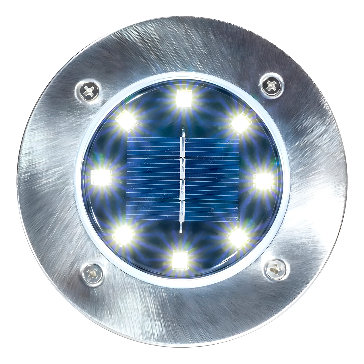 Conjunto 4 Spots de Jardim Iluminação Solar LED Automático Prova d'água