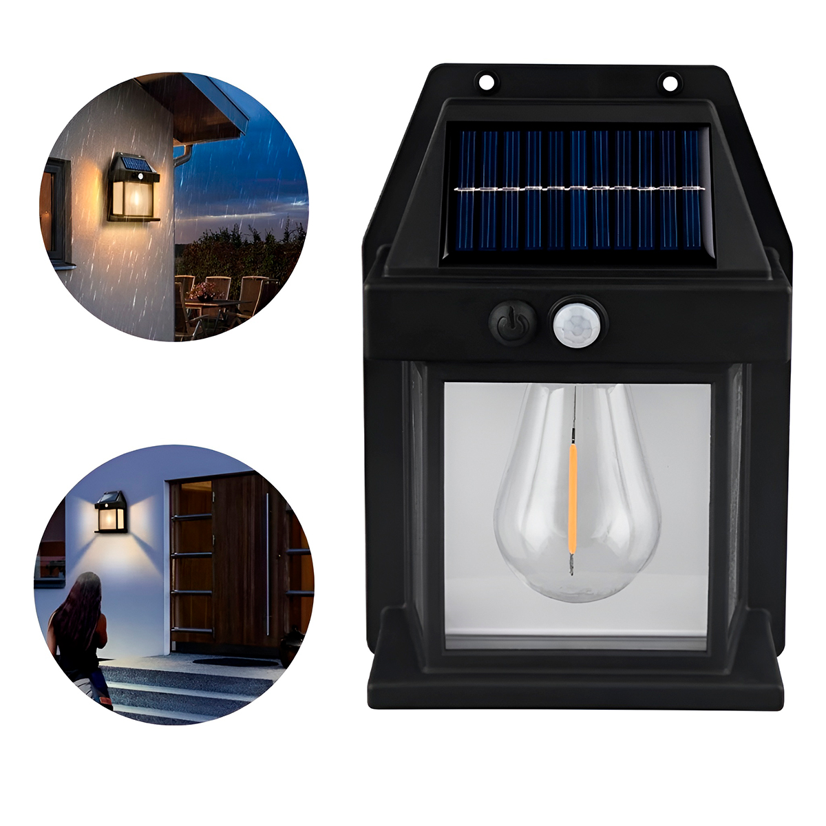 Luminária Arandela Solar LED Externa Sensor Presença À Prova D’Água