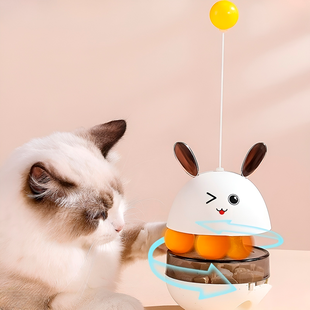 Brinquedo Comedouro Gato Interativo Petisco Anti Stress Inteligente