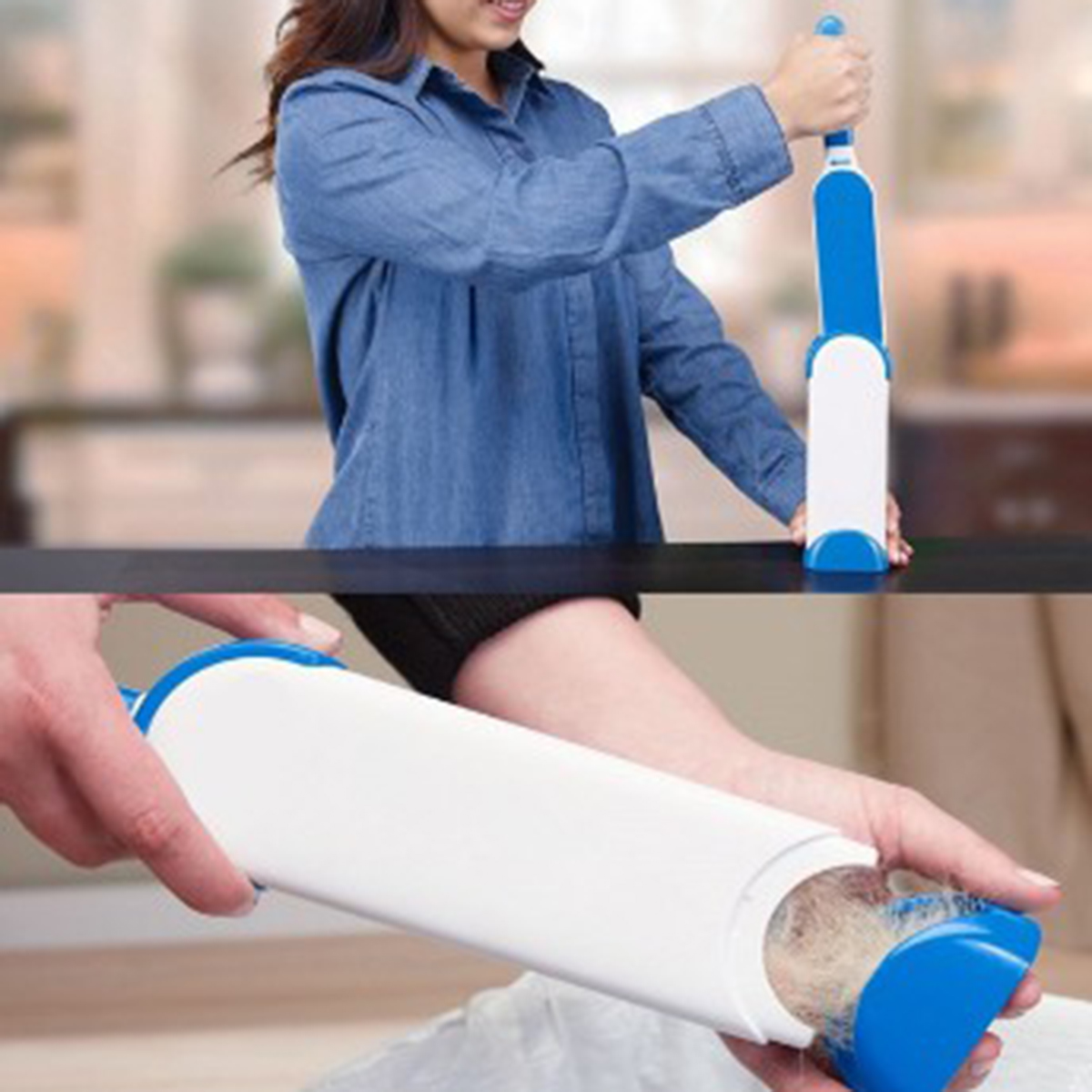 Escova Tira Pelos Pet Fur Removedora Roupa Sofa Com Refil