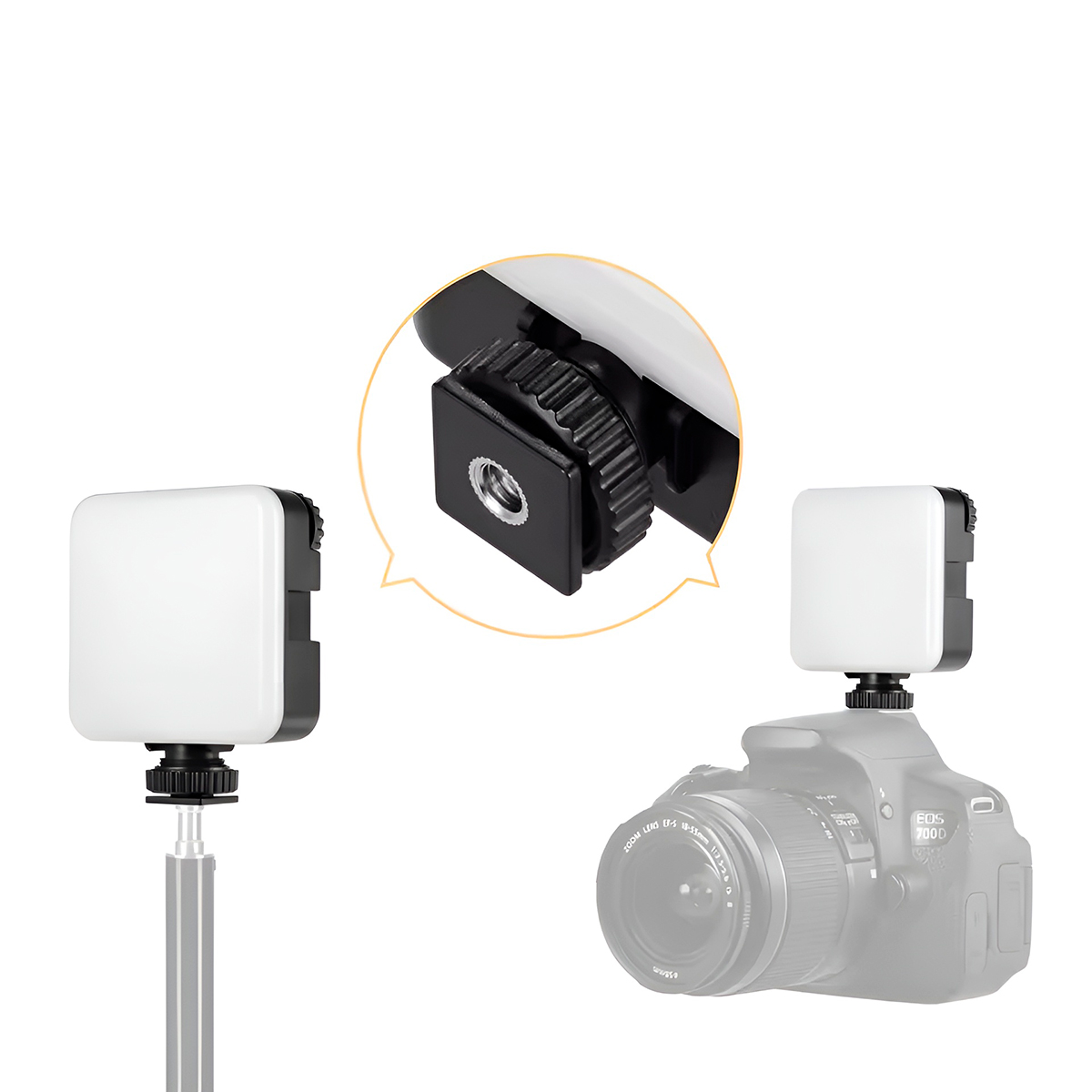 Mini Luz LED RGB Portátil para Vídeo Câmera e Streaming