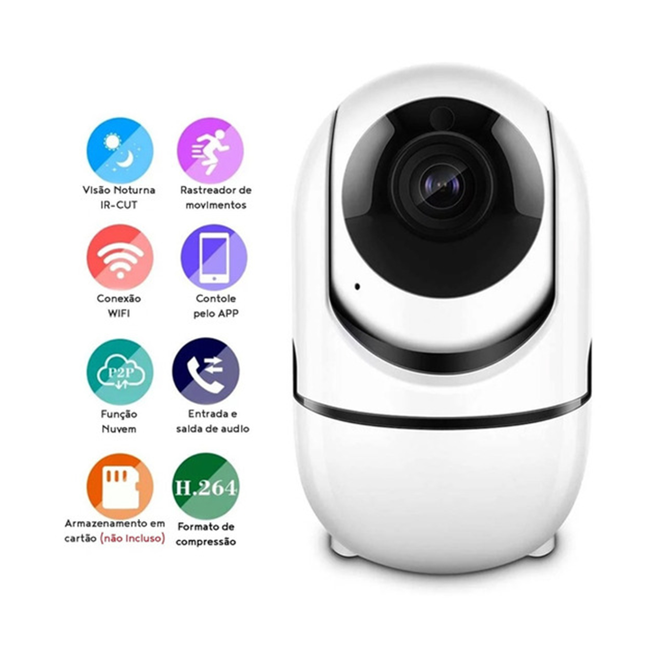 Câmera De Segurança IP Wireless 720p Visão Noturna Yoosee