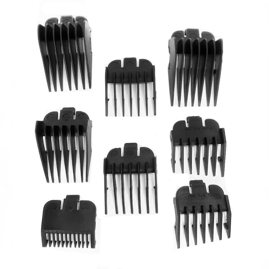 Máquina De Cabelo E Barba Profissional 8 Pentes Amarela 110v