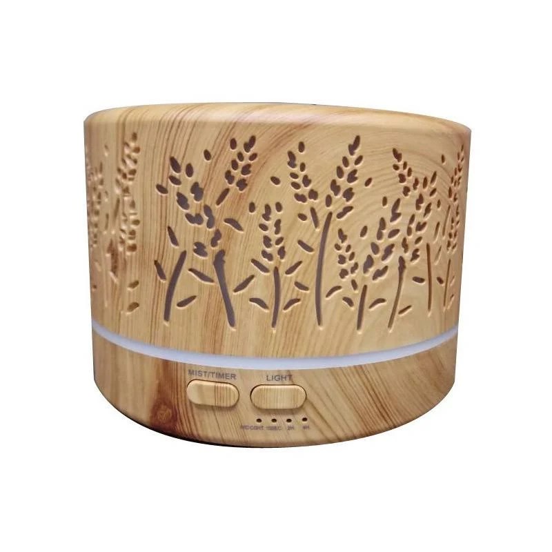 Difusor Aromatizador Umidificador Madeira LED Controle Remoto USB
