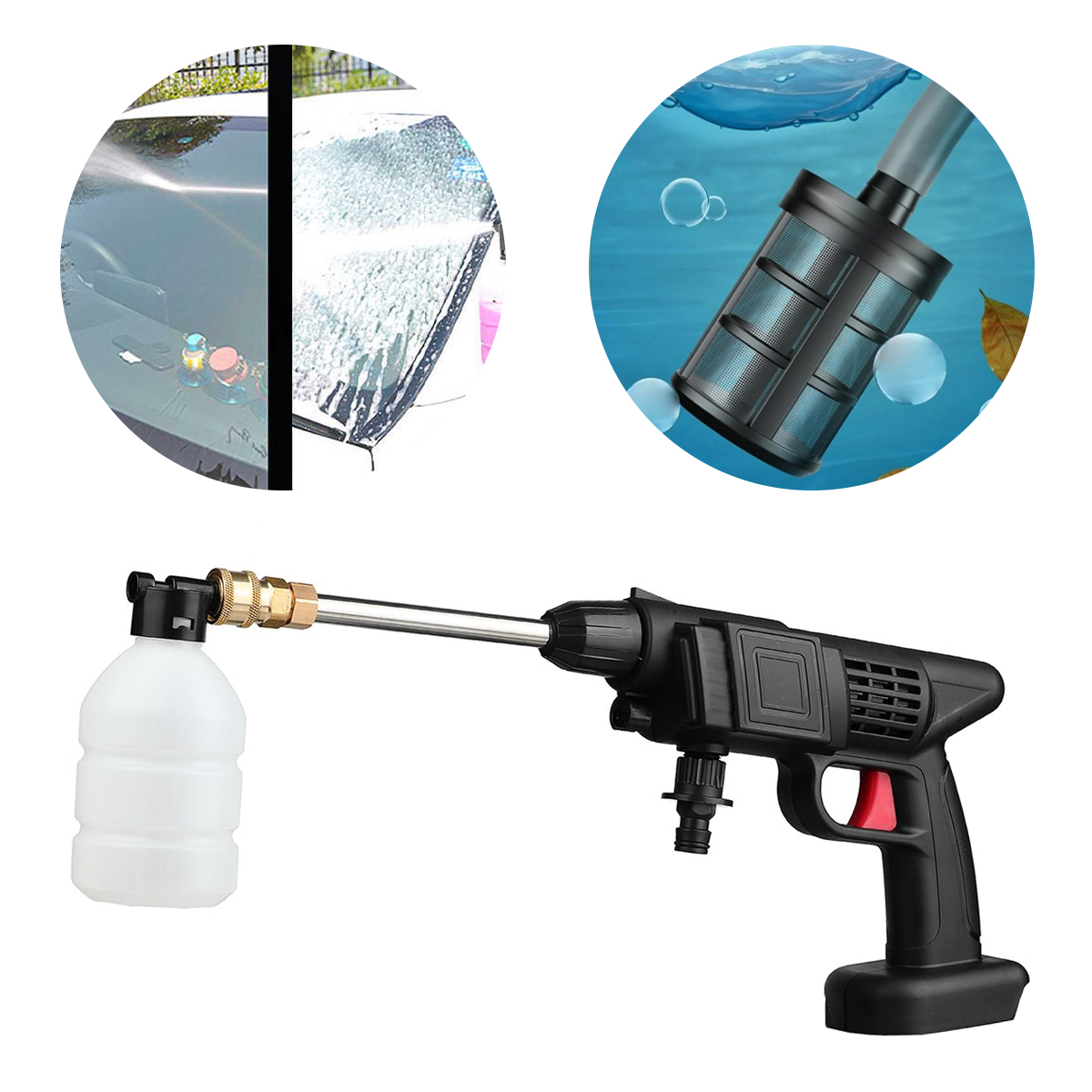 Lavadora Portátil 48V Bateria | Maleta Bivolt 5m Mangueira