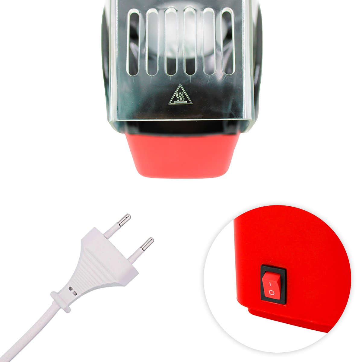 Pipoqueira Elétrica Ar Quente 1200W Sem Óleo Vermelha 110V